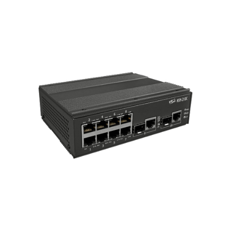 ICP DAS Unmanaged 8-Port 10/100 w/2 Ggabit Combo Port Ethernet Switch NSM210C